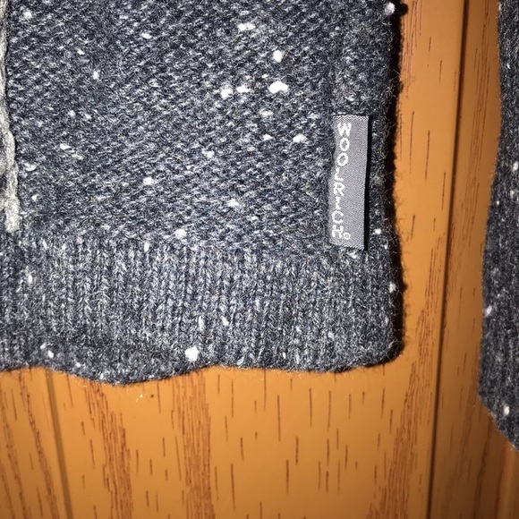 Woolrich Onyx Heather Lambs Wool 1/4 Zip Pullover Sweater Medium - Picture 7 of 10